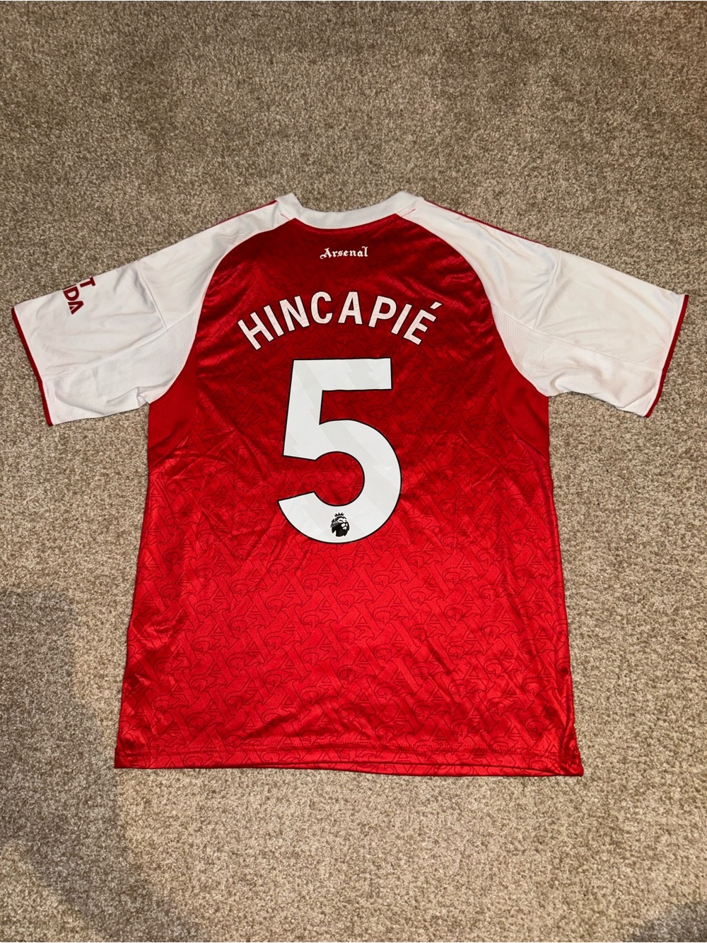 Adidas Arsenal 2025/2026 Hincapié #5 Men’s Home Soccer Jersey 🆕